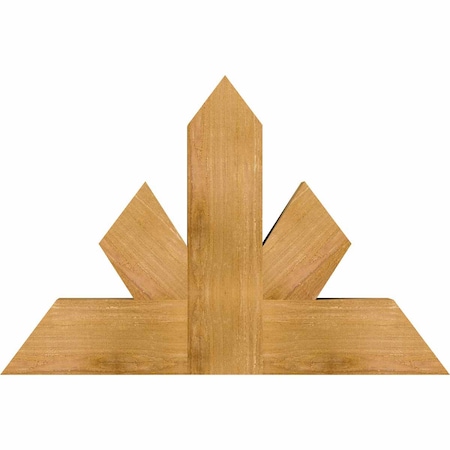 Ekena Millwork Saratoga Rough Sawn Timber Gable Bracket, Western Red Cedar, 36"W x 24"H x 4"D x 6"F, 16/12 Pitch GBW036X24X0406SAR00RWR